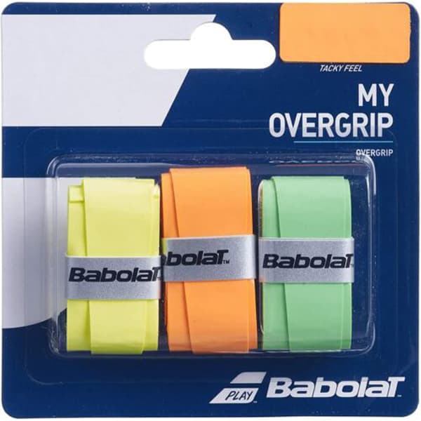Babolat My Overgrip Tennis Racket Over Grips - Pack of 3 - Black Blue White