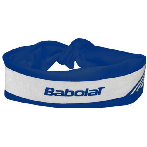 Bandeau tennis à nouer Nike Headband Premier - Coloris blanc et bleu