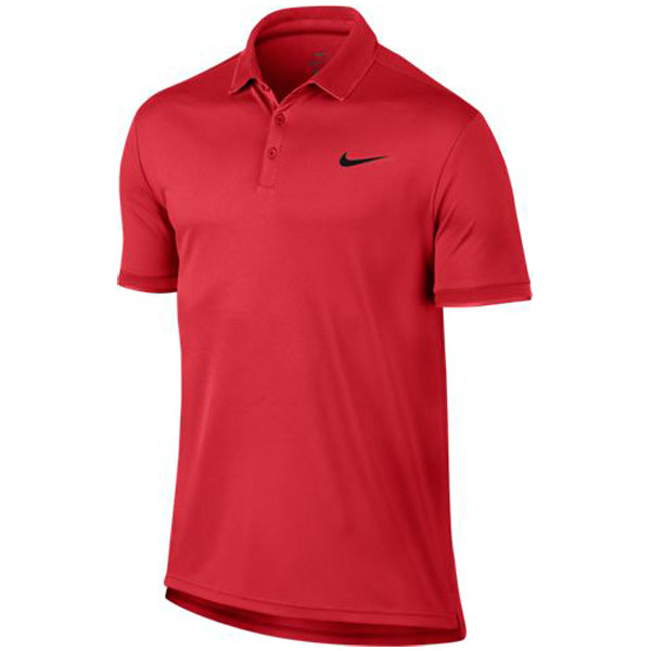 Nike Men's Dry Team Polo Action Red 830849-653 - The Tennis Shop