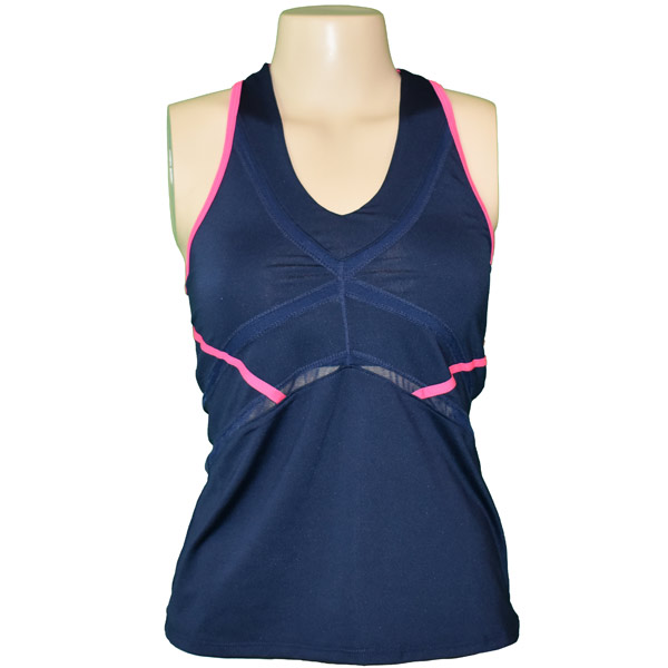 Lucky in Love Women's Athena Linear Tank Midnight Navy CT360-401 - The ...