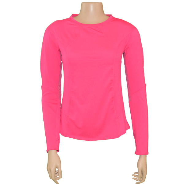 Lucky in Love Women's Long Sleeve Element Crew Shocking Pink CT350-645 ...