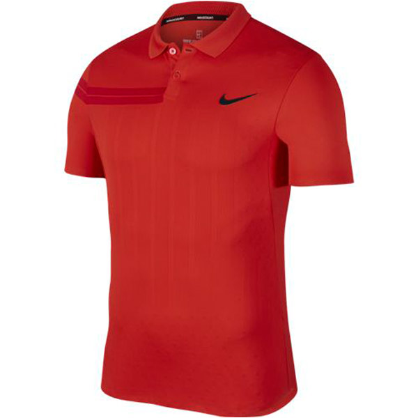 Nike Men's Court Zonal Cooling RF Advantage Polo Habanero Red 888202-634 The Tennis Shop