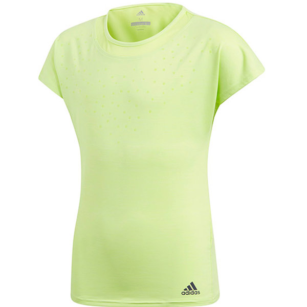 adidas Girl's Dotty Tee Semi Frozen Yellow CW1637 - The Tennis Shop
