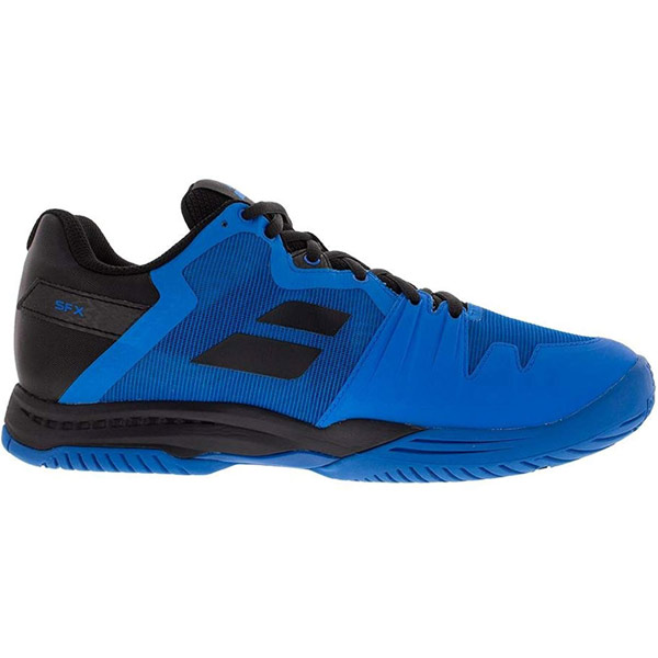 blue and black tennis shoes