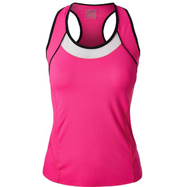 Lucky in Love Women's Off the Charts Racerback Tank Pink Glow CT475-640 ...