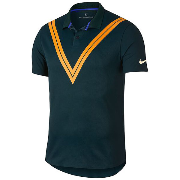 Nike Men's Roger Federer Court Advantage NY Polo Midnight Spruce 939080-303  - The Tennis Shop