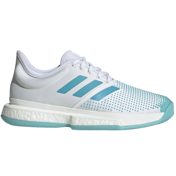 adidas SoleCourt Boost Women's Tennis Shoe White/Vapour Blue G26301 - The  Tennis Shop