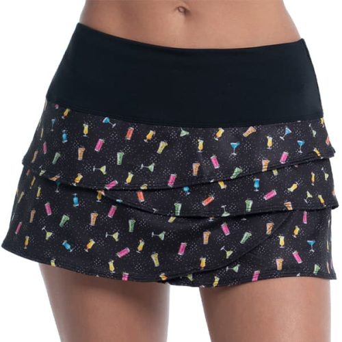 Lucky in Love Bottoms Up Scallop Skirt Black CB20-S71955 - The Tennis Shop