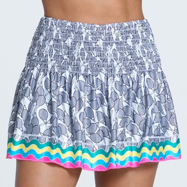 Lucky in Love Women's Long Tennis Hippy Smocked Skirt CB522-82B955