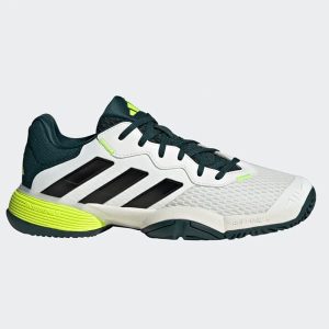 adidas Barricade K Junior Tennis Shoe White/Aurivy
