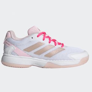 adidas Ubersonic k Junior Tennis Shoe White/Pink JH5121