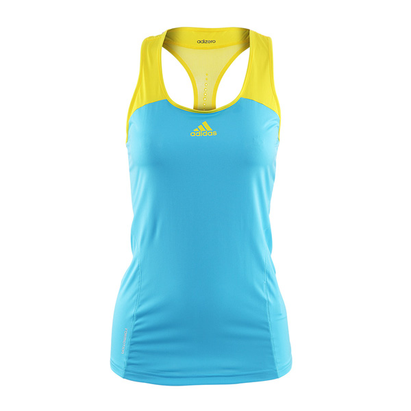 Adidas Women's Adizero Tank Light Aqua/Vivid Yellow Z11398 - The Tennis ...