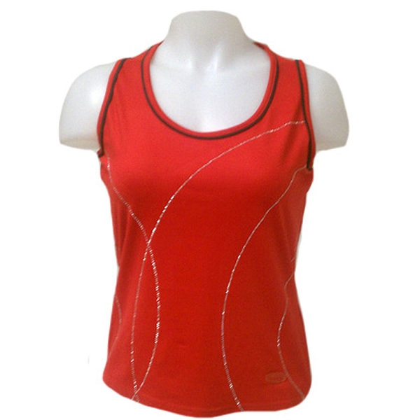 Bolle Women's Ring of Fire Scoop Neck Tank Red 8407-7480 - The Tennis Shop
