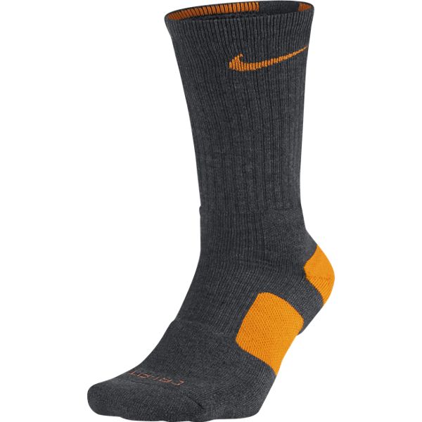 Nike Basketball Socks Charcoal Heather/Vivid Orange SX3629-071 - The ...