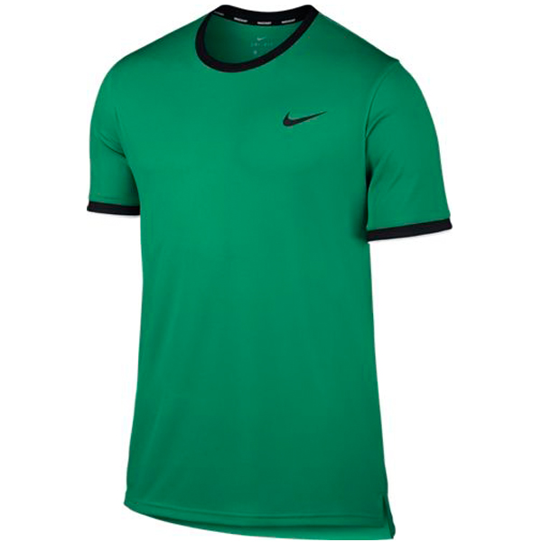 Nike Men's Court Dry Top Stadium Green/Black 830927-324 - The Tennis Shop